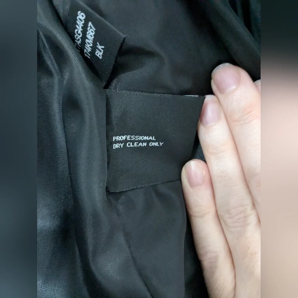 Stunning Kenneth Cole NY Black Stand Collar Wool Blend Walker Coat - Picture 11 of 11